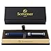 Midnight Blue Rollerball Pen Scriveiner - Coffret Stylo Roller Bleu Nuit Laqué Finition Acier Chromé, Rechargeable, Beau Cadeau pour Homme & Femme avec Boîte, Accessoire de Bureau Professionnel