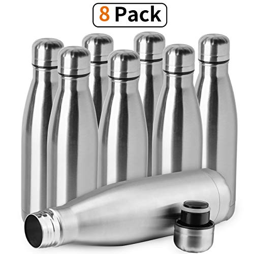 JEAREY Water Bottle Stainless Steel 17oz BPA Free Leak Proof Cola Shape Flask