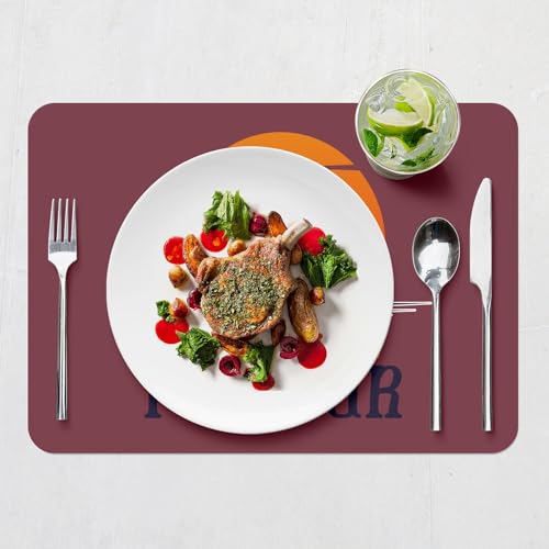Napperons en liège marins rouges grand format pour protéger la table des taches de repas