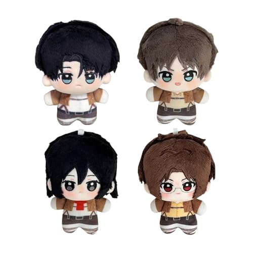 Peluche Eren et Hange de 10 cm en mini oreiller et joli pendentif anime