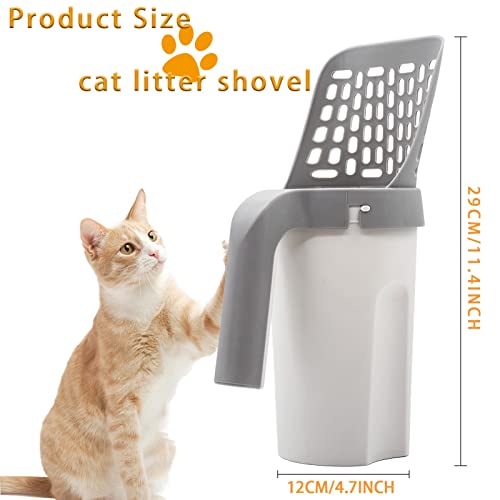 Erpmel Premium Cat Litter Scoop, With 120 Count Refill Bags, Cat Litter Scoop With Cat Litter Bags, Integrated Detachable Deep Cat Litter Shovel With Waste Container, Cat Litter Disposal System #TOP4