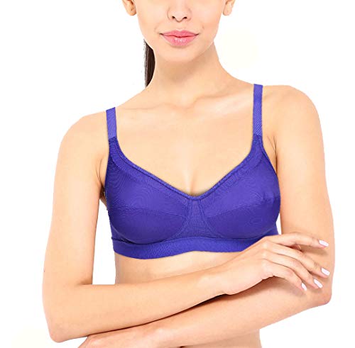 Image of Triumph Triaction Women's Sports Bra Wireless Non Padded Support Bra Breathable Mesh High Coverage Gym Bralette Cross Back Stretchable Activewear White Solid Design Pack of 1