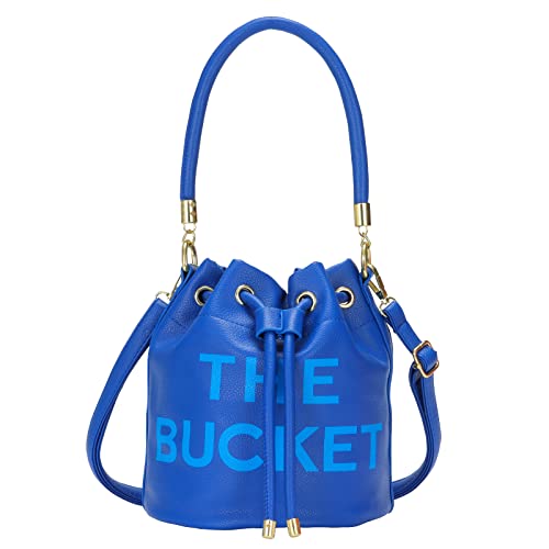 Image of JQAliMOVV Mini Leather Bucket Bags for Women Drawstring Bucket Purse Crossbody Handbags Hobo Bag
