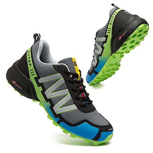 Men's Trail Running Shoes Waterproof Hiking Shoes Cushioning Outdoor Walking Sneakers All Terrain Trekking Rugged Trail #TOP6