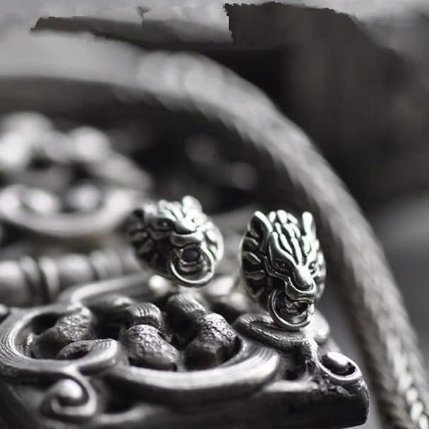 New 2PCS Cloud Wolf Earring Earnail Silver ear stud Cosplay Earrings Prop Gifts - Image 8