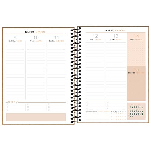 Planner Espiral 17,7 x 24 cm Kraftwork 90 G 2023 - Lets do This - Tilibra