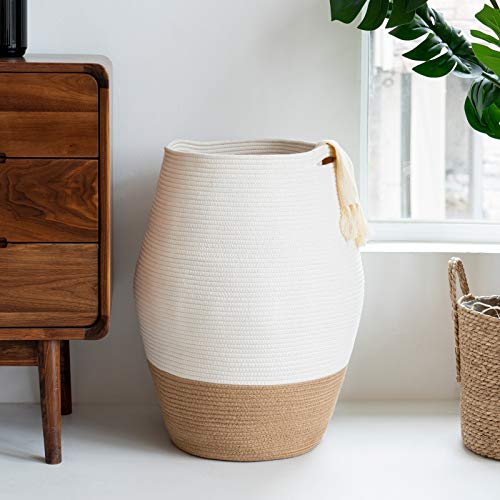 Indressme Jute Basket (Set Of 2)- Xxxl Large Cotton Rope Basket And Tall Laundry Hamper #TOP3