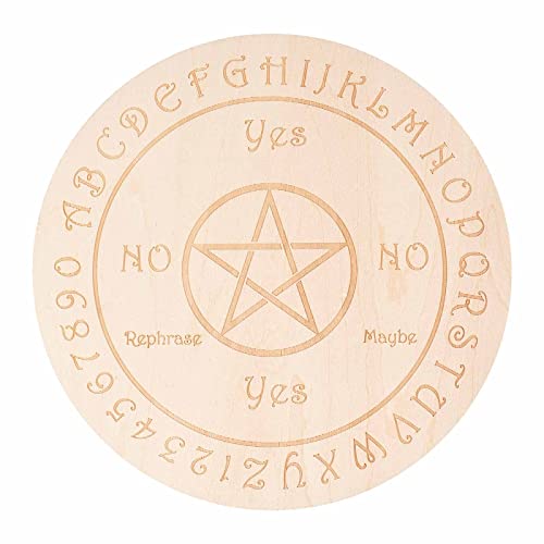 GORGECRAFT Star Pattern Pendule Board Divination en Bois Métaphysique Message Board Planches à Découper en Bois Divination Sorcellerie Autel Dessous de Verre...