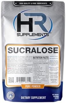 HR Supplements Sucralose Powder | 125 Grams | Zero Calorie Sweetener & Keto Sugar Substitute | Hard Rhino (125 Grams (4.4 oz))