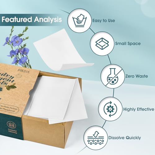 image for Poesie Laundry Detergent Sheets Fresh Linen Scent 3 Pack 480 Strips Pl