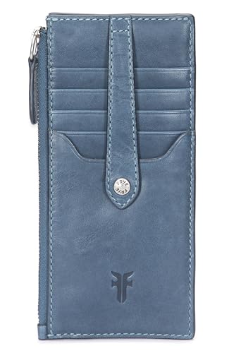 Frye Women's Melissa Snap Card Wallet, Stylish Design with Holder & Slots, Compact for Purse, Steel, One Size