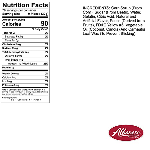 Albanese Candy, Mango Gummi Bears, 5-pound Bag