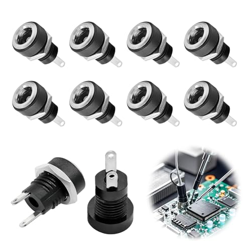 DCジャック 5.5mmx2.1mm DC電源ジャック ソケット 10個セット DC電源ジャックコネクタ 基板実装用 電設用端子 メスコネクタ 防犯カメラ 機器修理用 自作DIY電子工作パーツ