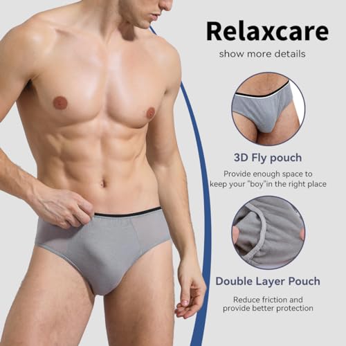 10 Packs Mens Disposable Underwear Briefs,100% Cotton Portable Brief Panties for Travel Spa Hospital Emergencies3
