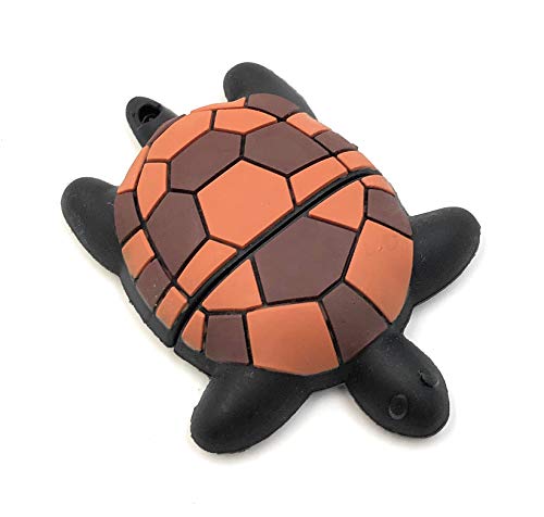 Clé USB 64 Go Tortue Marron Onwomania, idée cadeau drôle et utile