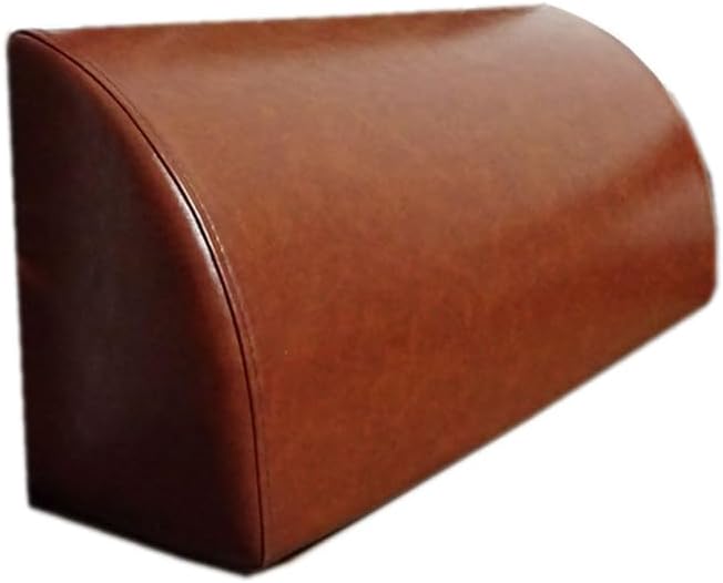 Artificial Leather Sofa Lumbar Pillows Sponge Office Chair Waist Cushion Couch Lumbar Back Cushions Rest Reading Pillow (Black, 60×18×28cm/23.6"×7.09"×11.02")