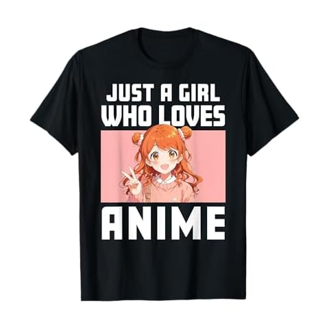 Just A Girl Who Loves Anime Japanese Kawaii for Girls Teens T-Shirt Cover