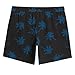maamgic 7 Inch Mens Swim Trunks with Compression Liner Board Shorts with Zippered Pocket Bathing Suit for Beach Vacation Black and Pink Coconut Trees Small