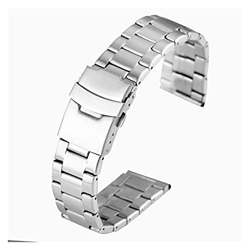 Bracelet de montre boucle déployante sécurisée acier robuste 20 et 22 mm