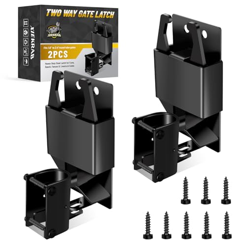 2 Pcs Farm Gate Latch, Heavy Duty 2 Way Gate Latch...