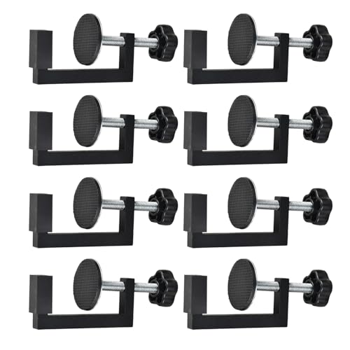 Set Of 8 Multifunctional C Clamps With Anti Scratch Rubber Pads For Woodworkers And Welders Construction Woodwork Tasks