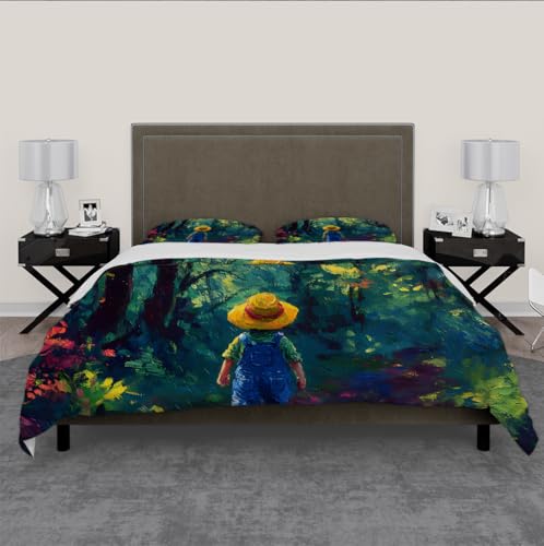 Housse couette ensemble 3 pièces 260x240 fermeture éclair lit