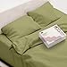 Mayfair Linen 100% Egyptian Cotton Sheets, SAGE Green Queen Sheets Set, 800 Thread Count Long Staple Cotton, Sateen Weave for Soft and Silky Feel, Fits Mattress Upto 18'' DEEP Pocket