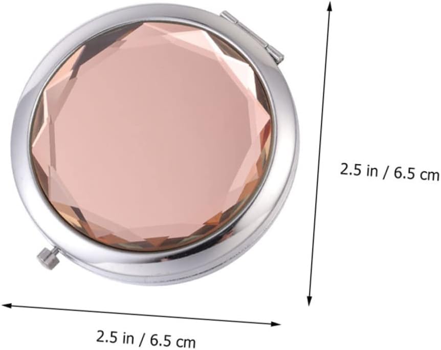 10-Piece Compact Travel Makeup Mirror Set Double-Sided Crystal Folding Cosmetic Mirrors Portable Small for Handbag and Purse