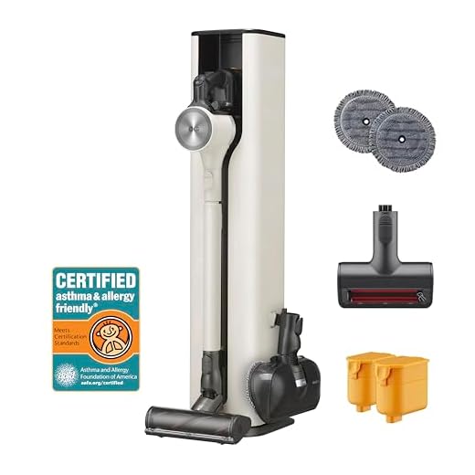 LG CordZero Auto Empty Cordless Stick Vacuum Cleaner Wet Mop All in One Tower, Extra Removable Battery, Up to 120 Min, Handheld, Powerful Suction, Hard Floor, Carpet, Car, Pet Hair, A939KBGS