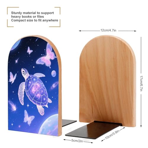 Sujetalibros de madera de tortuga para decorar el escritorio de la oficina 3