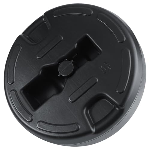 Support de base de parasol rond noir en plastique robuste pour sable et eau