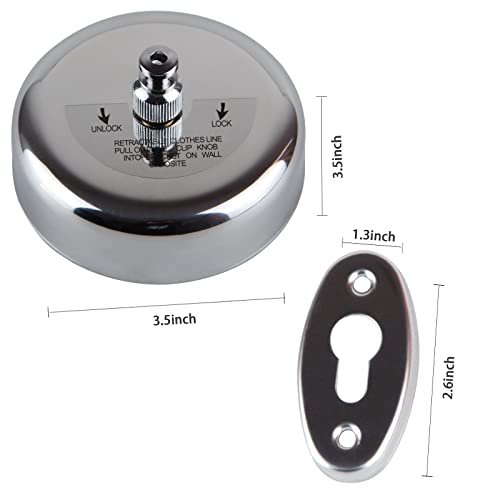 Jhhsyu 2 Pcs Retractable Clothesline 304 Stainless Steel Durable With Heavy Duty Adjustable Rope Shower Clothes Line For Outdoor And Indoor #TOP1