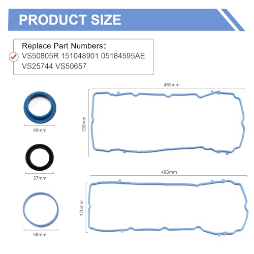 Image of VS50805R Valve Cover Gasket Kit VS50805R for Chrysler Dodge Jeep Ram 2011-2016 3.6L.