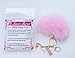 Just-Best Key Chain Accessories for Women - Pink Fluffy Pom Pom Charm with Key Ring