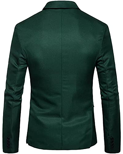 Men's Long Sleeves Peak Lapel Collar One Button Slim Fit Sport Coat Blazer3