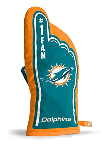 YouTheFan NFL Miami Dolphins #1 Ofenhandschuh, Team-Farbe, 33,7 x 16,5 cm
