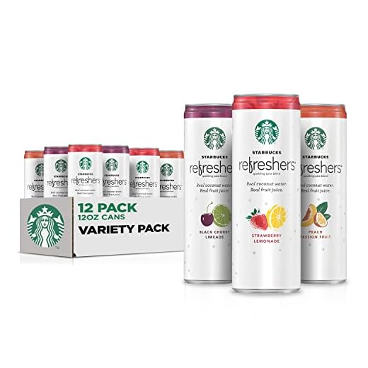 Starbucks RTD Energy Drink, Refreshers, 3 Flavor Variety Pack , 12oz Sleek Cans (12 Pack)