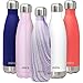 MIRA Vacuum Insulated Travel Water Bottle | Leak-proof Double Walled Stainless Steel Cola Shape Portable Water Bottle | No Sweating, Keeps Your Drink Hot & Cold | 17 Oz (500 ml) | Purple Granite