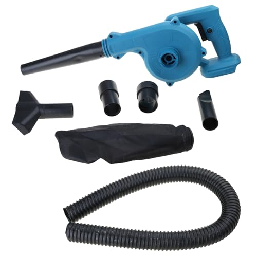 Fazvncv Soplador de aire inalámbrico 2 en 1, aspiradora, eléctrica, colector de hojas, herramienta eléctrica para batería