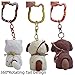 GXFCODA Lucky Dog Puppy Keychain Movable Tail Christmas Gift Bag Keychain Backpack Charm Cute Girls Key Chain Fashion Bag Charm for Purse Handbags Bag Accessories Key Charms (1.97 Inches)