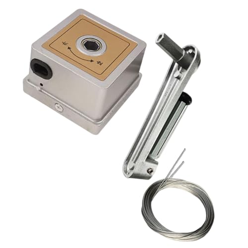 Ronyme Accessoire de cintre à manivelle argenté pour balcon, avec corde intégrée de 5 m et quincaillerie en alliage d'aluminium.