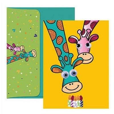 Burgoyne Handmade 3D Happy Birthday Greeting Card with matching Envelope - Giraffe