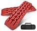 LITEWAY Traction Tracks - 2 Pcs Red Traction Mat Recovery for Sand Mud Snow Track Tire Ladder 4X4 - Escaper Buddy Traction Boards.!!