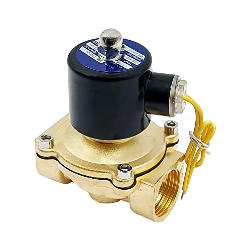 1" 110V Brass Electric Solenoid Valve 1 Inch Normally Closed NPT Valve for Water Gas Diesel Air