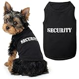 Parisian Pet Dog Shirt – 100% Cotton Shirts for Small Dogs – Black Sleeveless Puppy Clothes – Lightweight Dog Security Shirt – Breathable Dogs Clothes - Stretchy Pet T Shirts