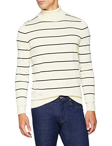 New Look Stripe Roll Neck Maglione Uomo