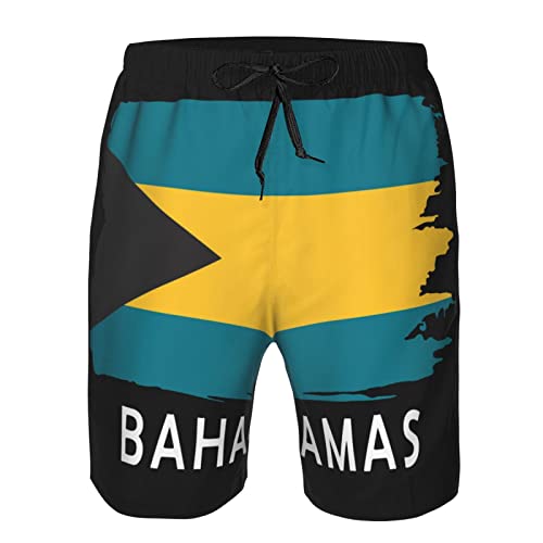 Bahamas Flag Men's Swim Trunks Quick Dry with Mesh Lining Beach Shorts Bathing Suit Swimwear Xx-Large4