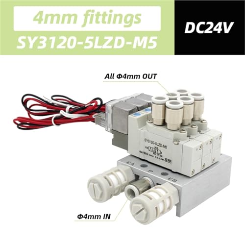 Vanne de commande SY3120 de haute précision électronique avec collecteur 6mm - 3