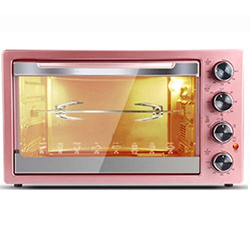 QPSGB Horno Eléctrico Horno Multifunción 42L Hogar De Gran Capacidad Horno De Cocción De Aire Caliente 2000W Oro Rosa