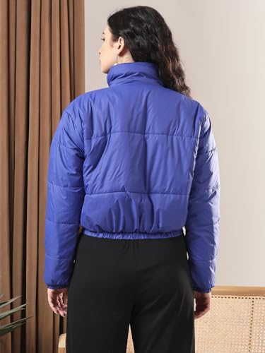 Image of KOTTY Women Nylon Full Sleeve Solid Standard Length Puffer Jacket